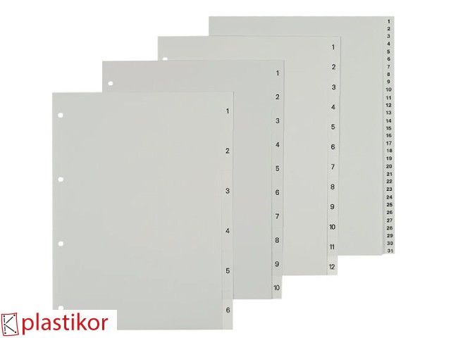 Dapperheid fout Overgang Witte of grijze tabbladen in A3, A4 of A5 - fabrikant - Plastikor