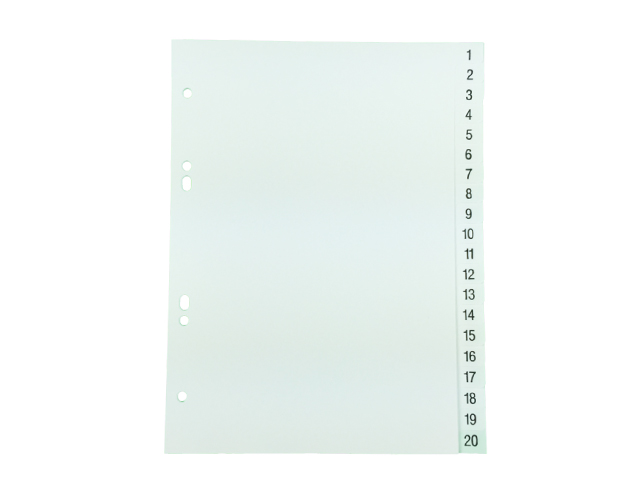 Dapperheid fout Overgang Witte of grijze tabbladen in A3, A4 of A5 - fabrikant - Plastikor
